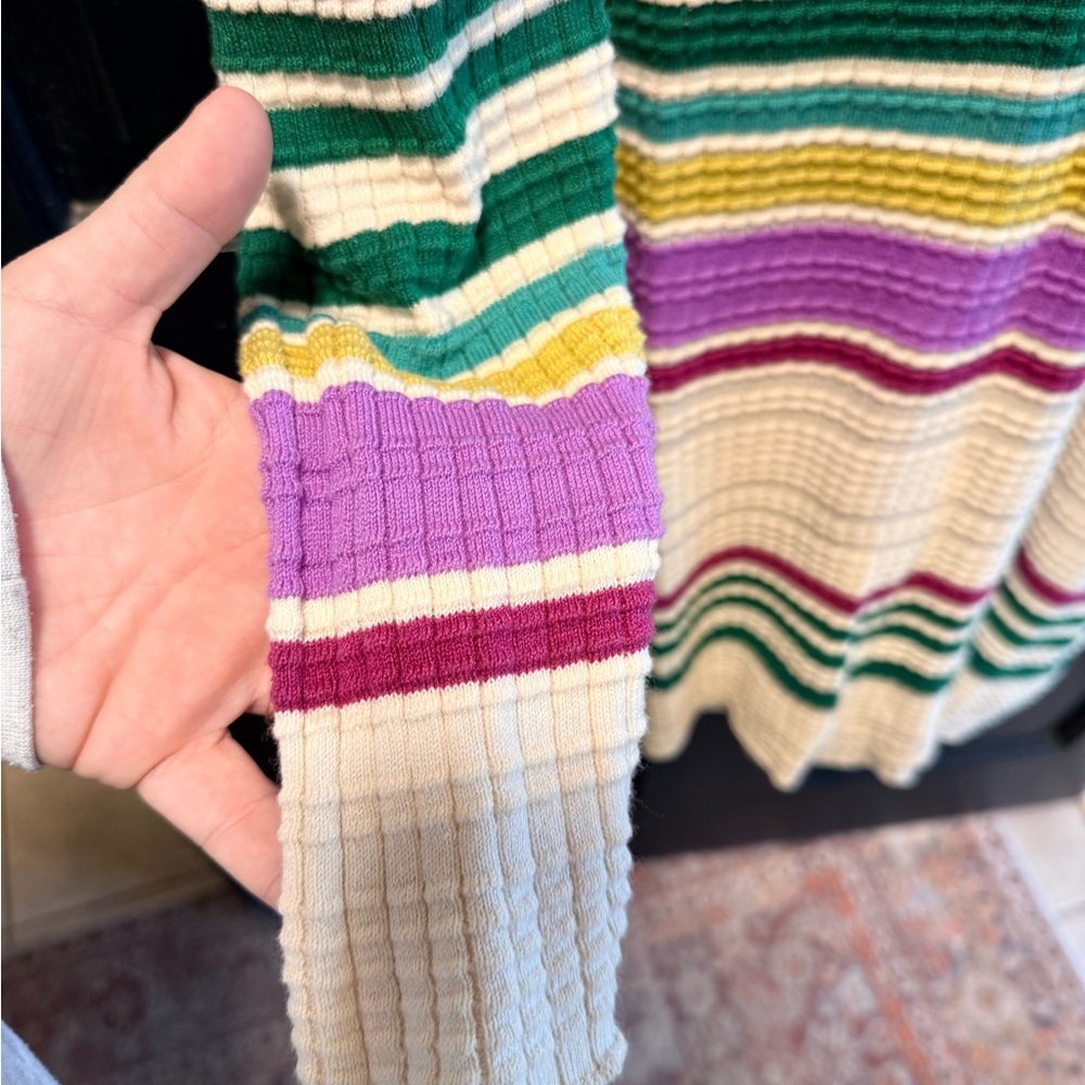 Free People Cream Stripe Knit Sweater - Picture 5 of 7